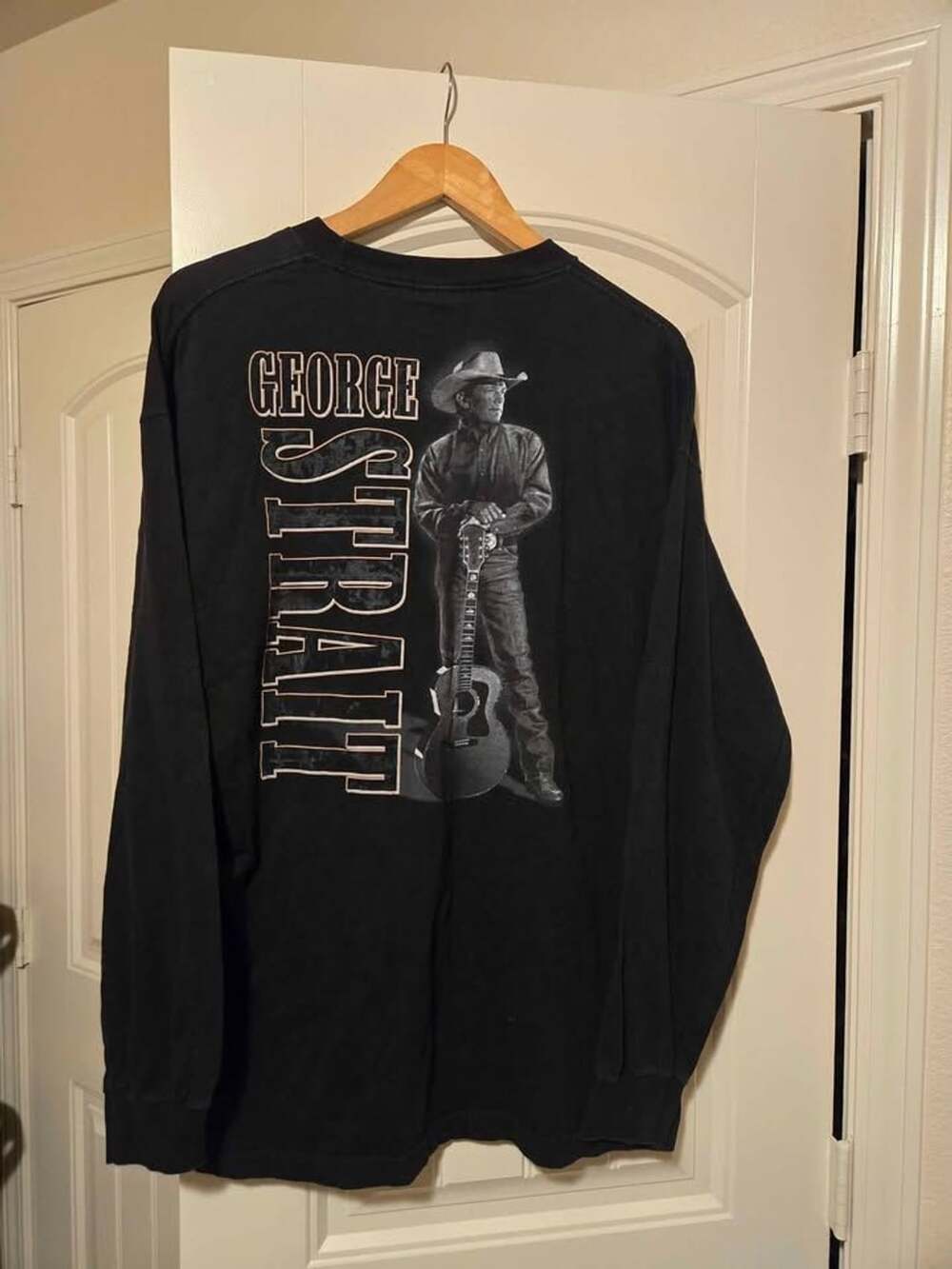 Vintage George Strait Black Long Sleeve XL